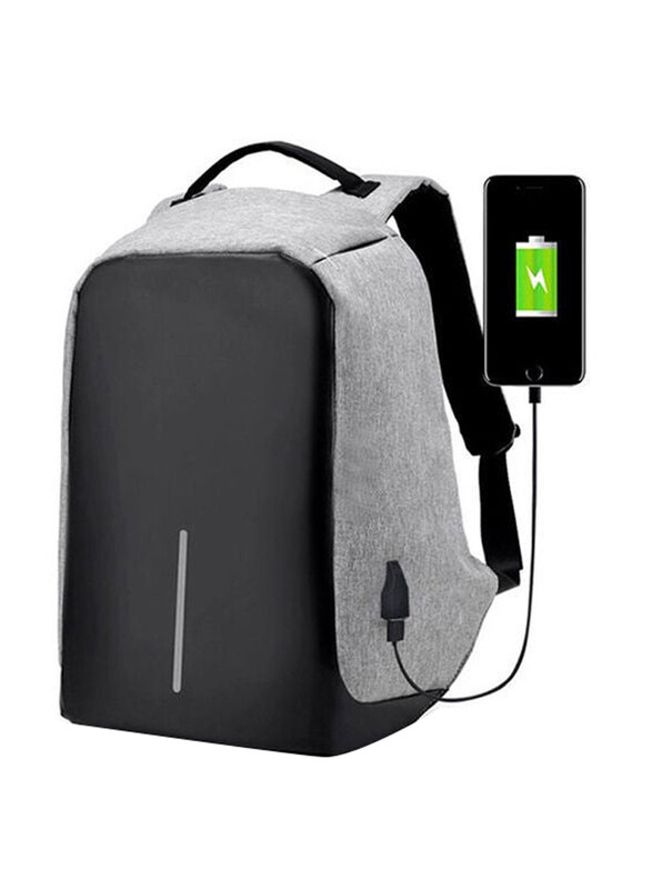 

Generic Anti-Theft Backpack Laptop Bag with Usb Charger Port, Grey