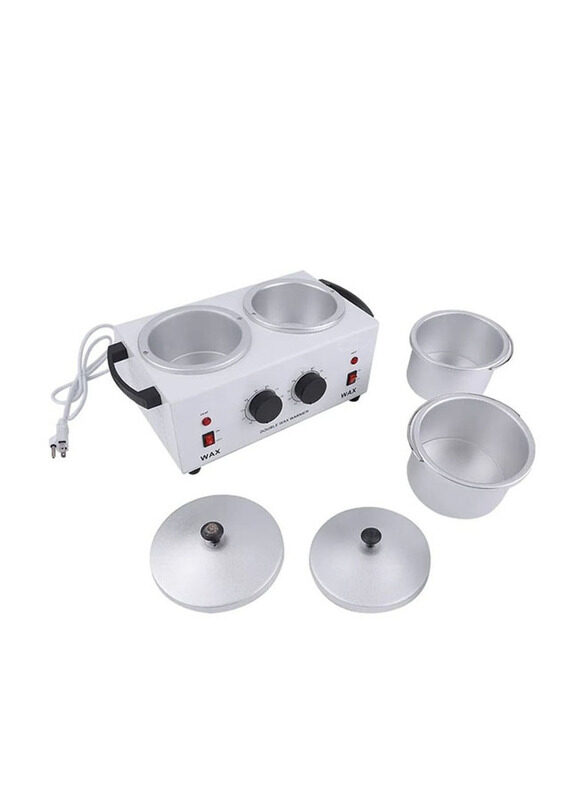 

DubaiGallery Beauty SPA Double Pot Wax Warmer Pot, White