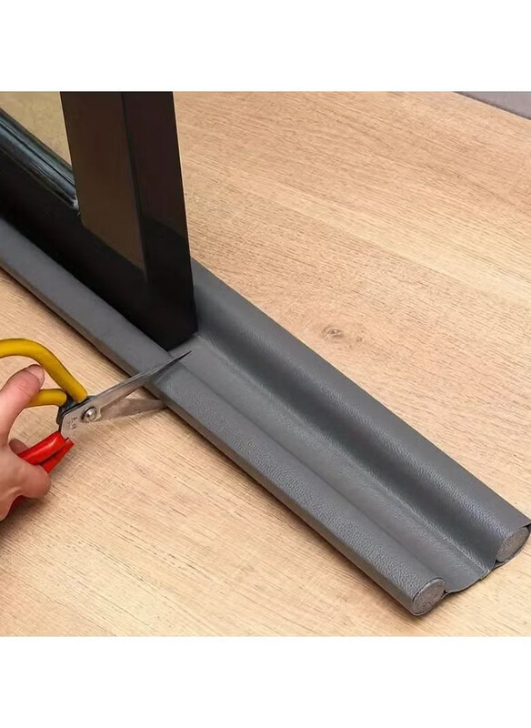

DubaiGallery Waterproof Seal Strip Draught Excluder Stopper Door Bottom Wind Sweep Blocker for Hotel, Restaurant & Office, Grey