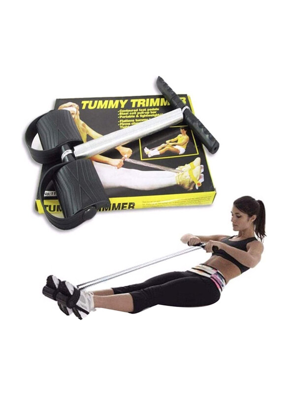 

DubaiGallery Full Body Exercise Workout Tummy Trimmer, Black/Silver