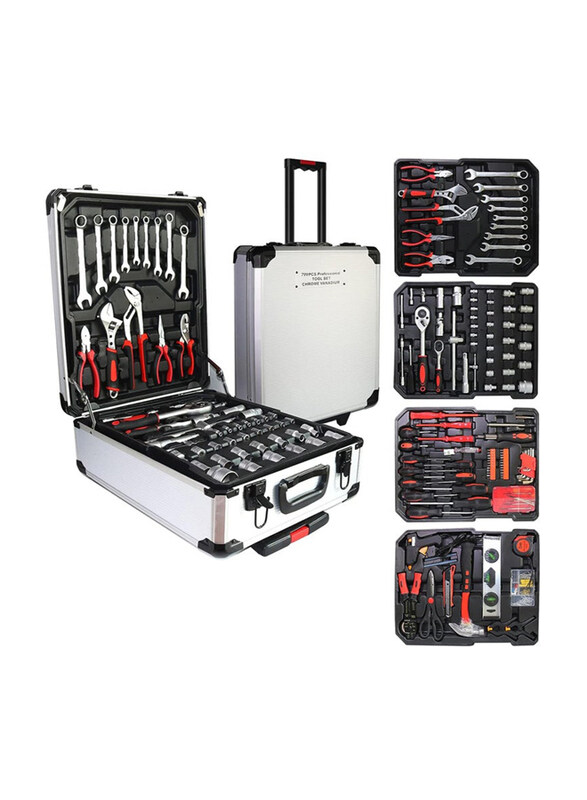 

Dubai Gallery Professional Tool Set With Aluminum Box Best Tools, 187 Pieces, Multicolour