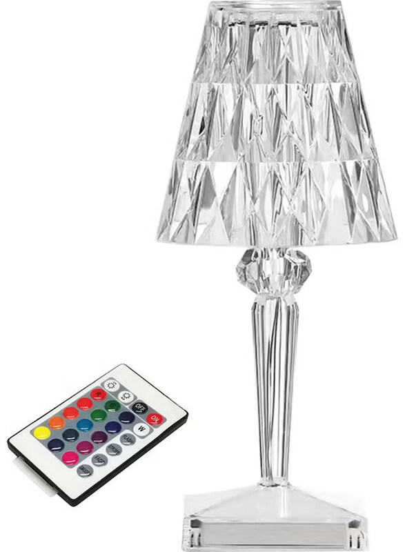 

Generic Touching Control Acrylic Diamond Table Lamp with Remote, Multicolour