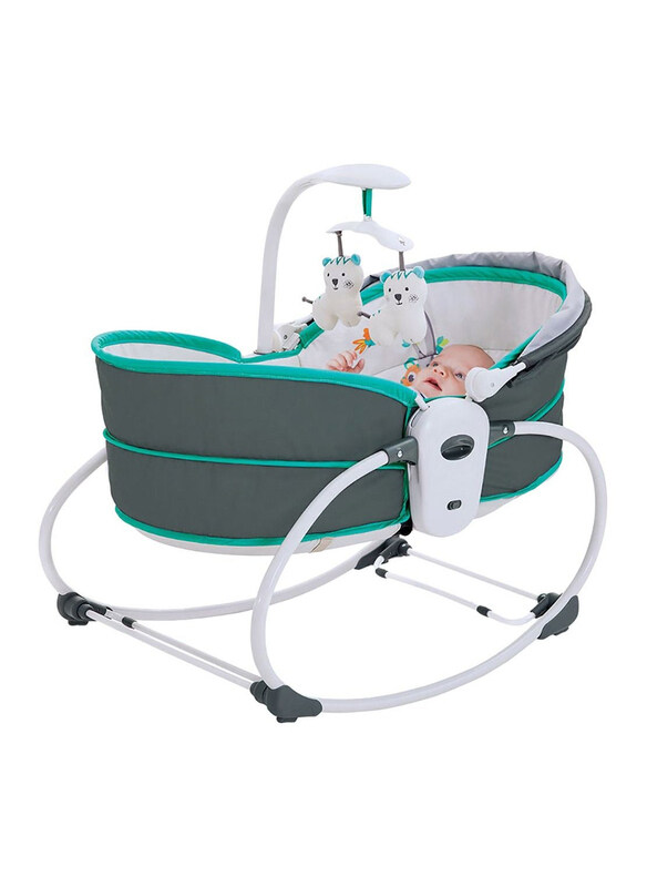 

DubaiGallery 5-in-1 Rocker and Bassinet Napper with Musical Vibrations, Multicolour