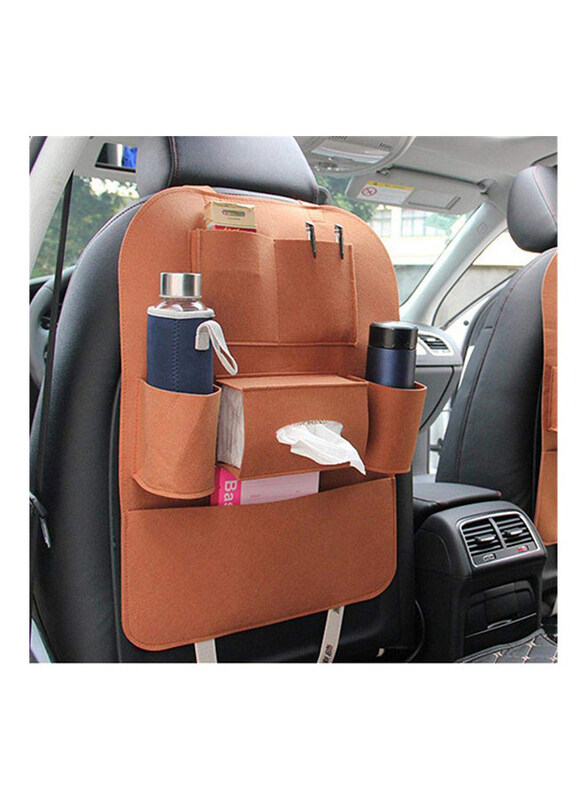 

Generic Multi Pocket Back Seat Storage Bag, Brown