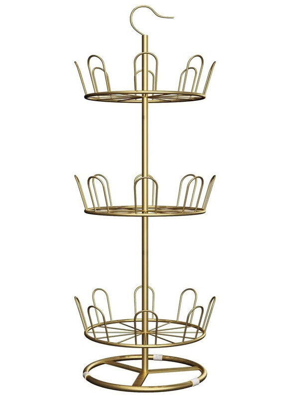 

DubaiGallery Iron Shoe Rack, Gold