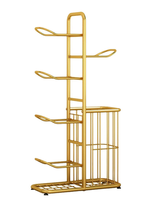 

DubaiGallery Indoor Basketball Rack Storage Holder Shelf, Gold