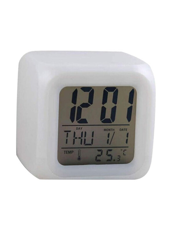 

Bluelans Colour Changing Digital Alarm Clock, White