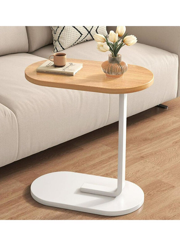 

DubaiGallery Small Luxury Japanese Wood Modern Coffee Table, Beige/White