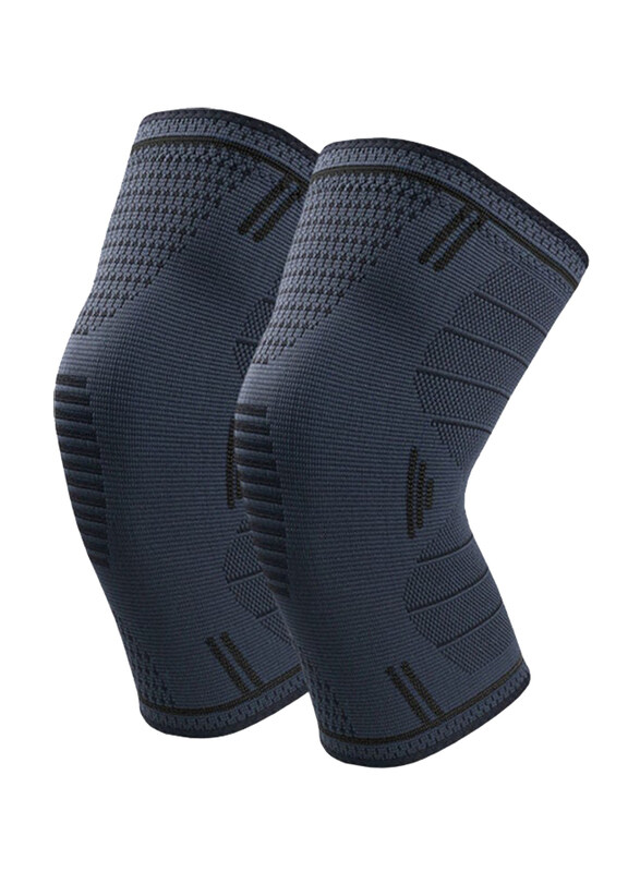 

Generic 2 Piece Unisex Anti-Slip Protective Knee Pads Joint Protection for Sports, X-Large, YA17212B-XL-KM, Black