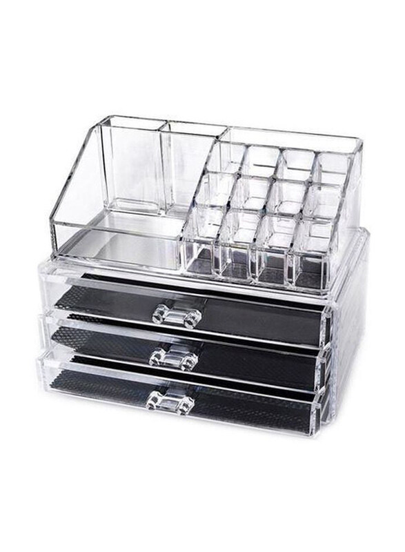 

Generic 3-Drawer Cosmetic & Jewellery Storage Organizer, Clear
