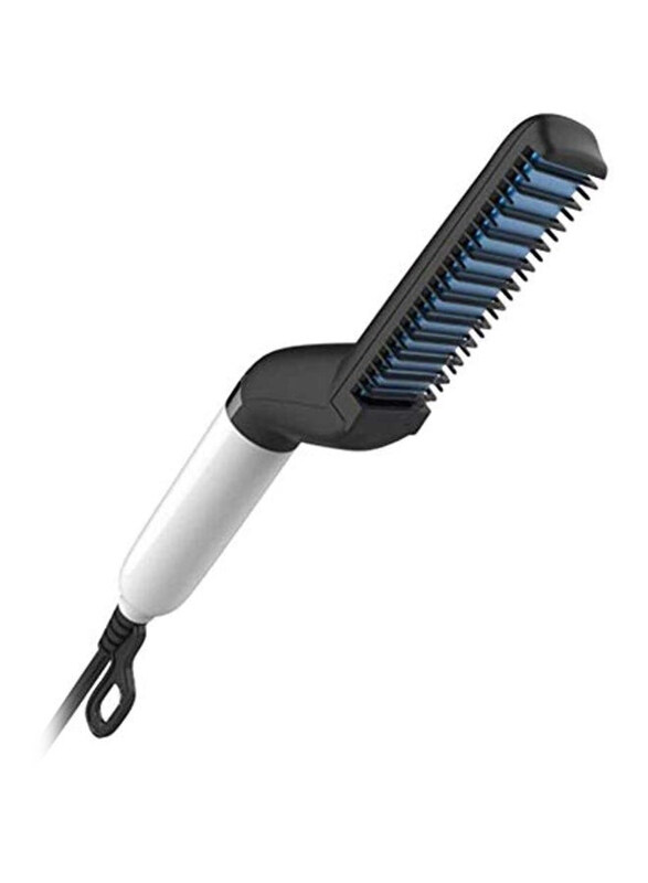 

Generic Multifunctional Hair Comb Curling Iron, Silver/Black