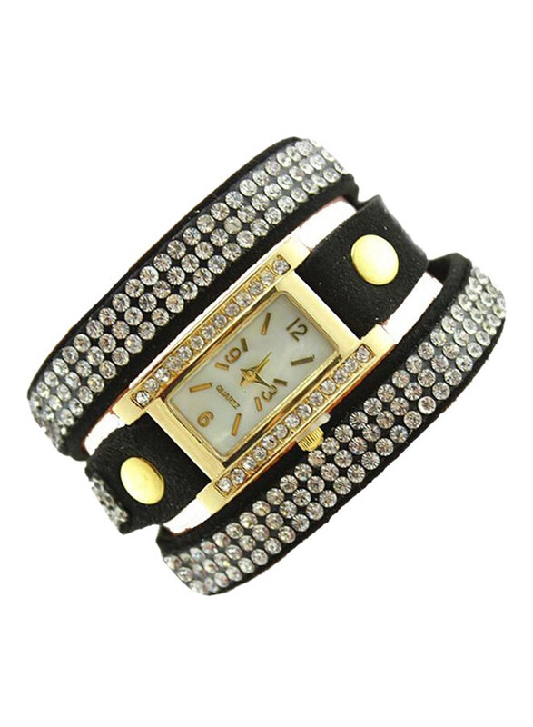

Generic Analog Watch for Women with Leather Band, 2724299748075, Black-White