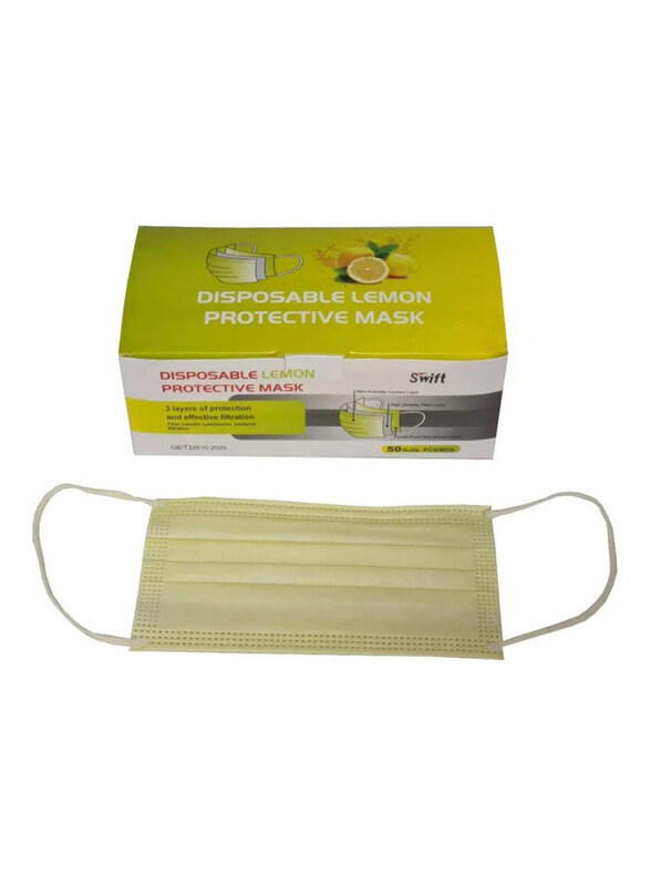

Swift Disposable Lemon Fragrance 3 Ply Protective Face Mask, Set