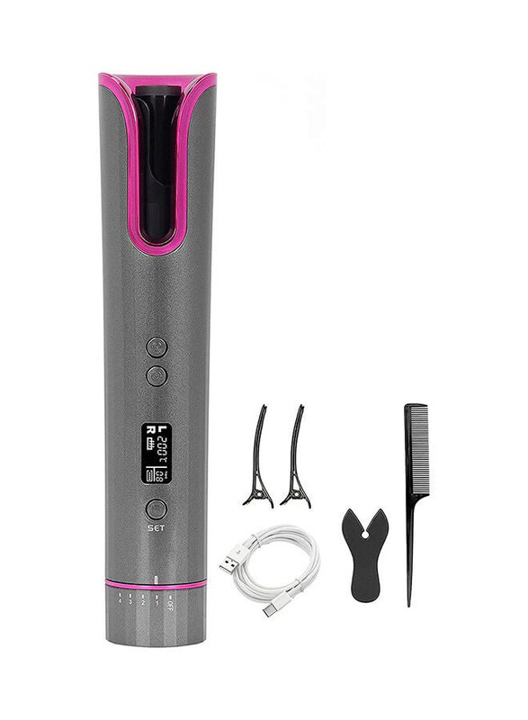 

Arabest Portable Wireless Automatic Hair Curling Iron Set, Grey
