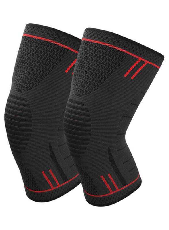 

Generic Non Slip Sports Knee Pads Support, 1 Pair, 20cm, Black/Red