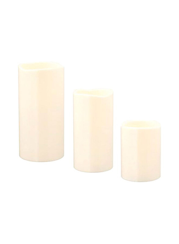 

Generic Led Block Candle Set, 3 Pieces, White