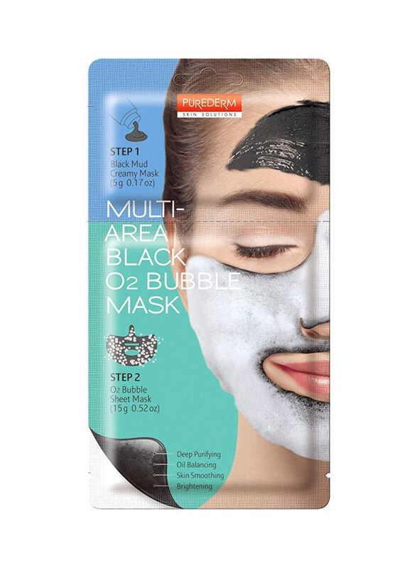 

Purederm Multi-Area Black O2 Bubble Sheet Mask, 15g