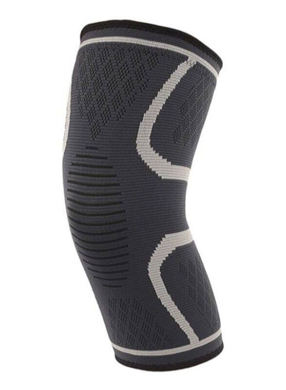 

Generic Breathable Non-Slip Knitted Sports Knee Pad, Medium, Black/Grey