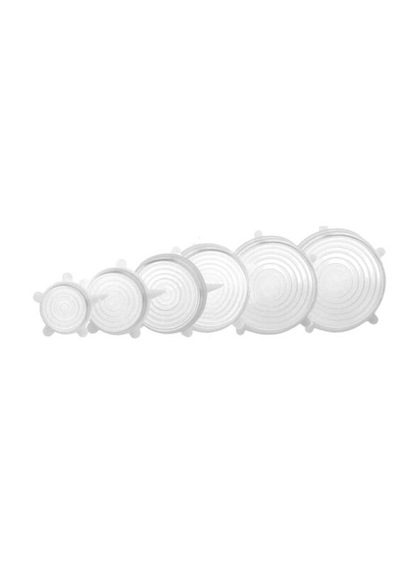 

Generic 6-Piece Silicone Stretch Lid Set, Clear