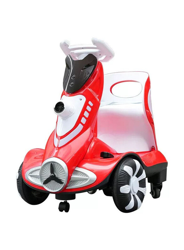 

Generic 360 Degree Rotating Car Bubble Balance Electric Scooter with Music Remote Control, One Size, Red