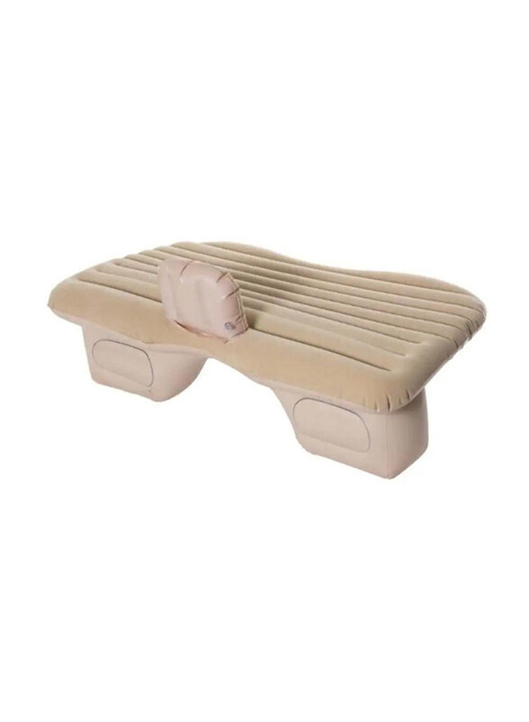 

Dubaigallery Car Air Backseat Bed with Motor Pump & Two Pillows for Sleep, Beige