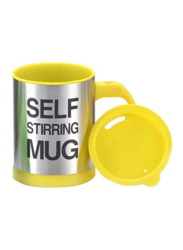 

Generic One Size Automatic Self Stirring Electric Mug, Yellow/Silver