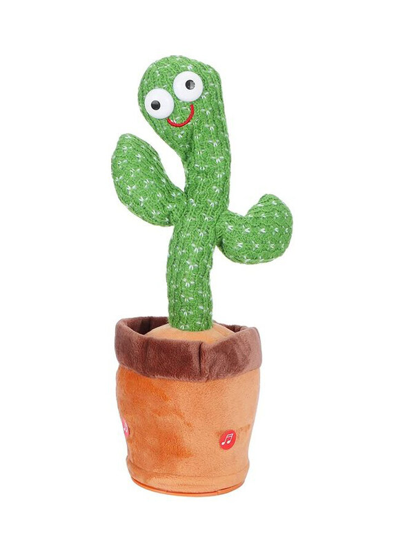 

XiuWoo Electric Dancing Cactus Plant Stuffed Toy, Ages 1+, Green/Brown