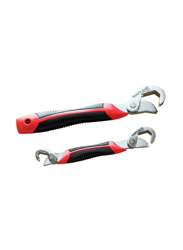 

Generic 2-Piece Snap & Grip Wrench Set, Black/Red/Silver