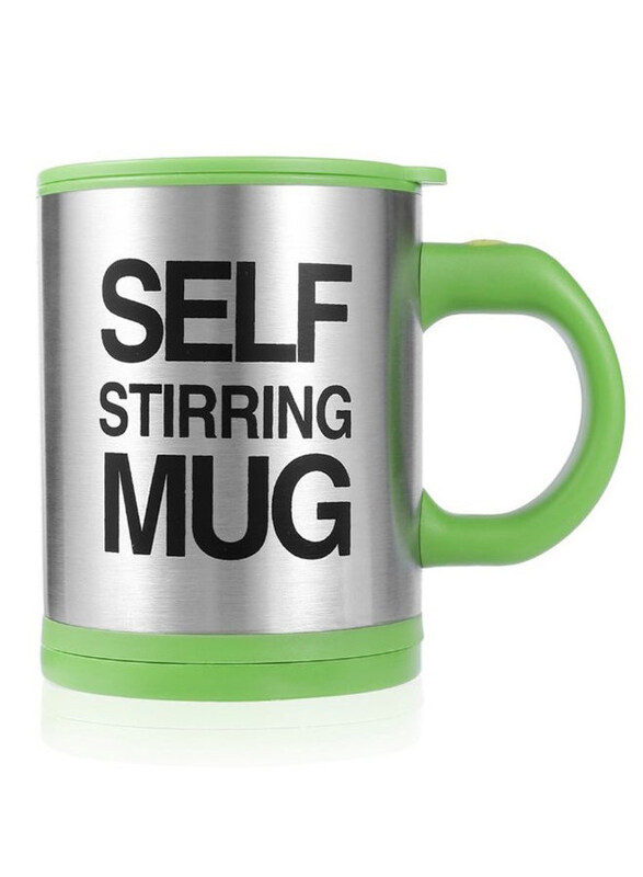 

Generic 350ml Self Stirring Coffee Mug, Green/Silver