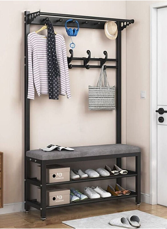 

DubaiGallery Coat Stands Coat Racks Large Hanger with Shoe Rack Standing, Multicolour