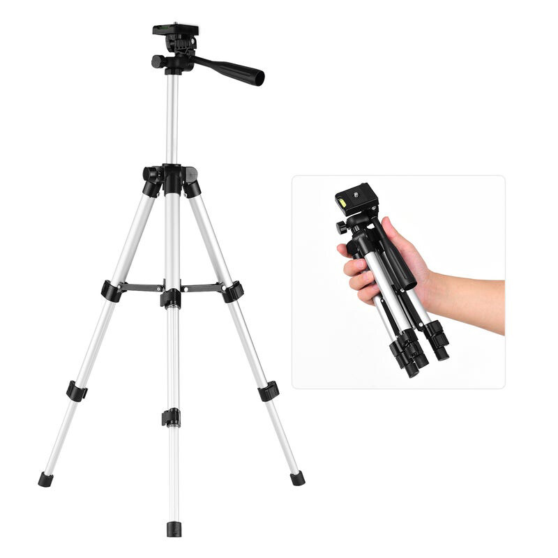 

NA Adjustable Mini Desktop Tripod Stand, LU-DD313, Black/Silver