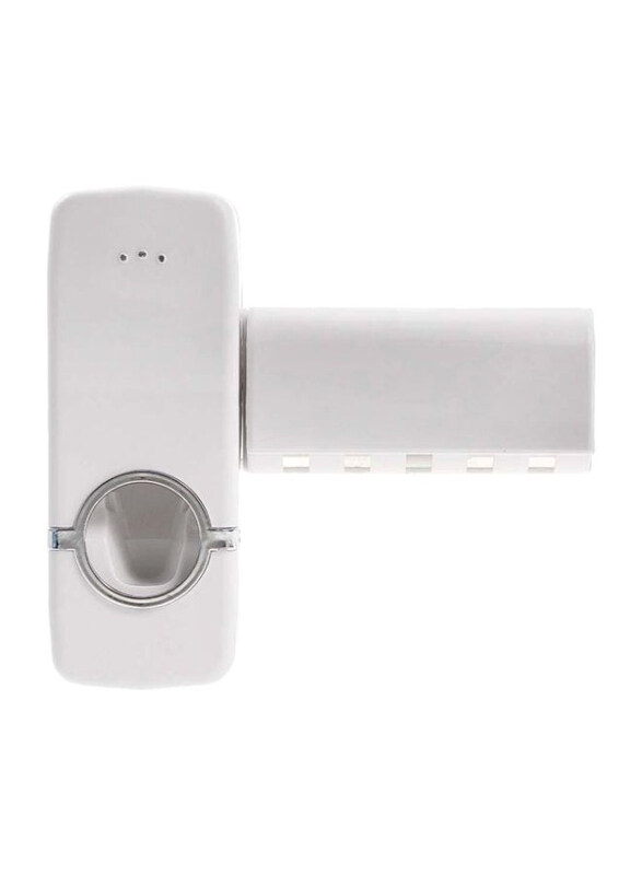 

Generic Toothpaste Dispenser With Toothbrush Holder Set, White