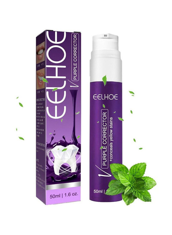 

Eelhoe Colour Corrector Teeth Whitening Purple Toothpaste, 50ml