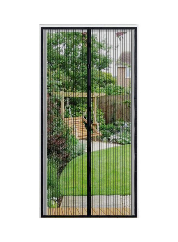 

Generic Striped Non-Woven Anti-Insect Curtain, Black