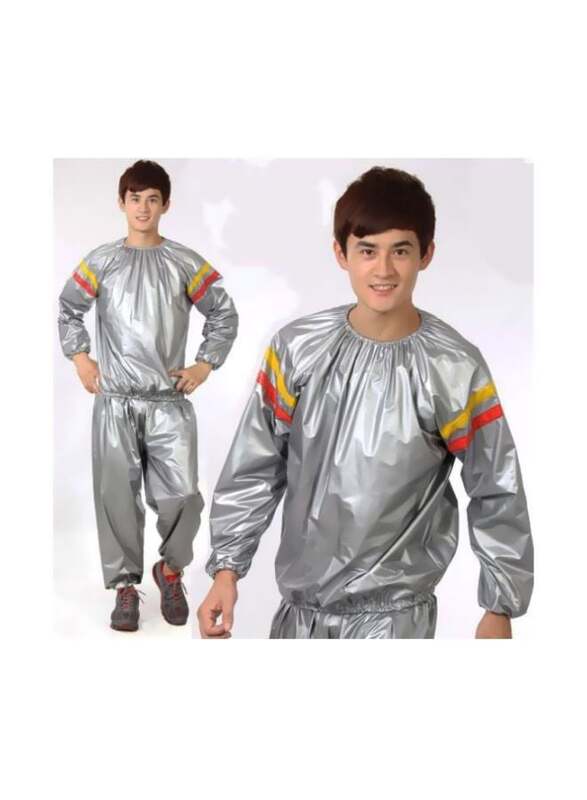 Vinyl Fabric Sauna Suit, 5X-Large, Silver