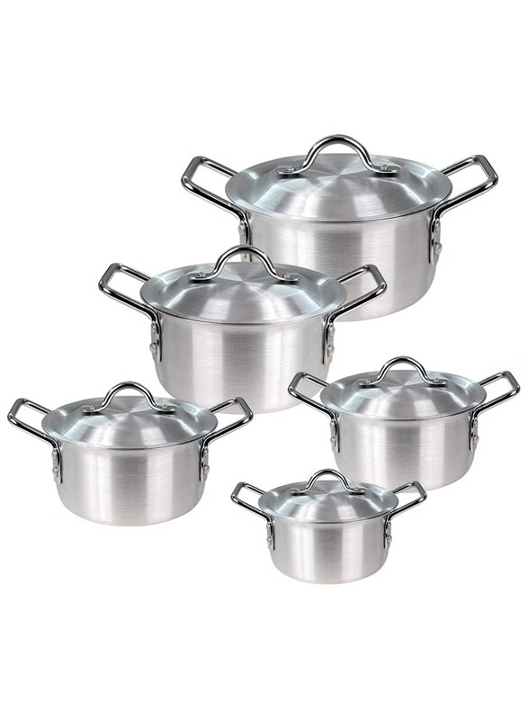 

Generic 10-Piece Aluminium Cookware Set, Silver