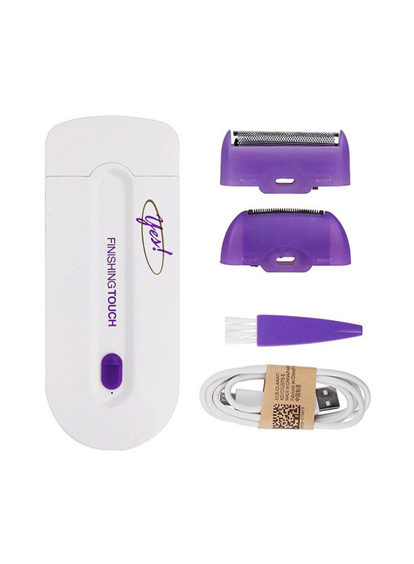 

Generic Rechargeable Facial Body Hair Remover Epilator, White/Purple