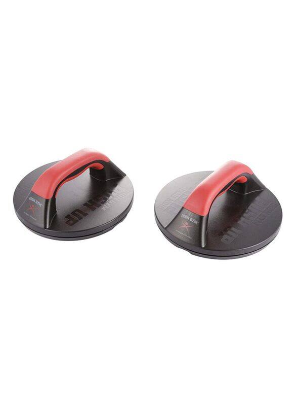 

Iron Gym Rotating Plastic Push Up Pro Stand Set, 2 Pieces, Black/Red