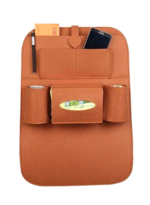 

Generic Car Seat Multi Pocket Hanging Storage Organizer, 2724459159093, Brown