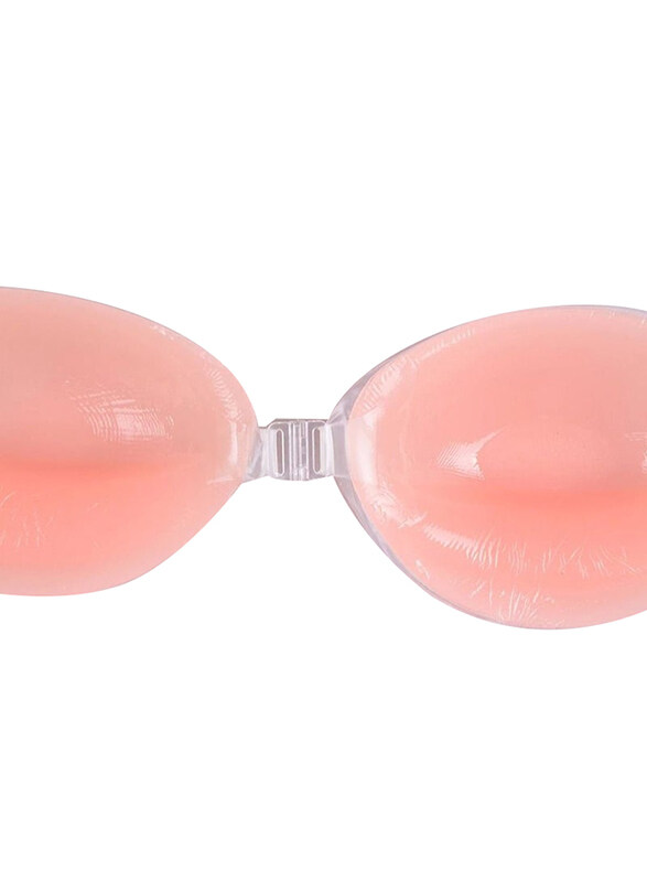

DubaiGallery Deep-V Invisible Silicone Underwear Bra, Beige, A