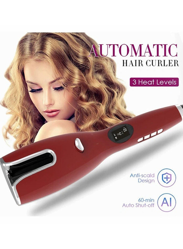 

Generic LCD Automatic Curling Iron, Red