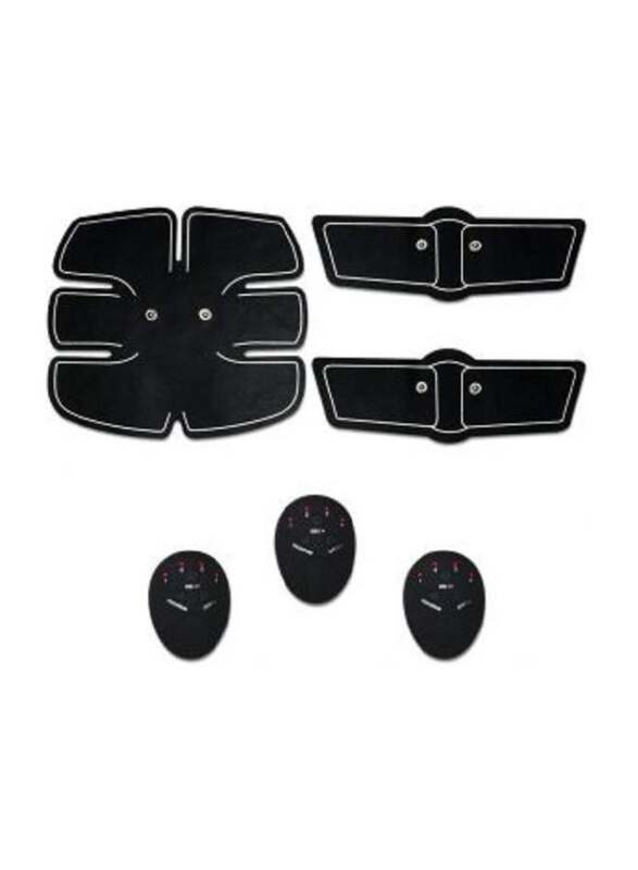 Abdominal Muscle Toner Set, 6 Pieces, Black