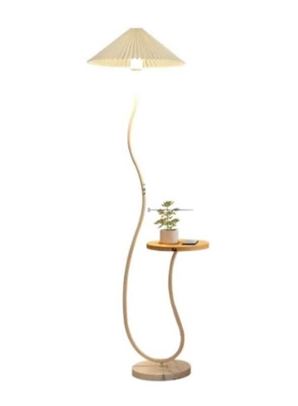 

DubaiGallery Nordic Atmosphere Standing Floor Light with Wood Table Brightness Control, LAMP0132, Multicolour