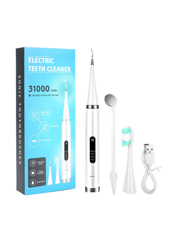 

DubaiGallery Rechargeable Electric Ultrasonic Dental Scaler Cleaning Kit, Set