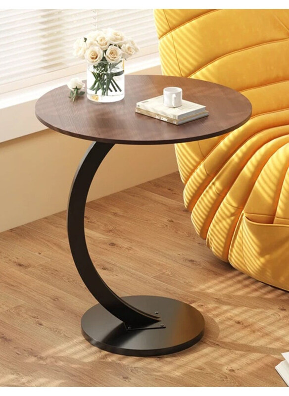 

DubaiGallery Double-layer Movable Sofa Side Coffee Table, Brown