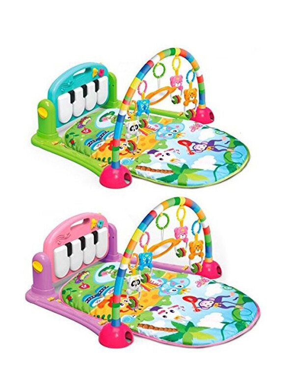 

Tavakkal High-Quality Kick And Play Activity Gym With Musical Keyboard Mat Piano Fitness Rack, Multicolour