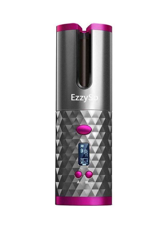 

EzzySo Rechargeable Hair Curler, Grey/Pink