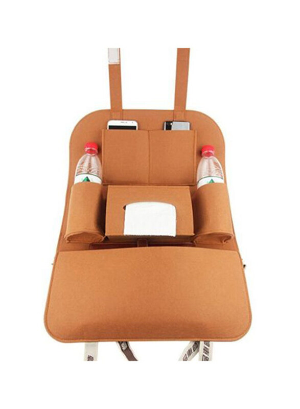 

Generic Car Auto Seat Multi-Pocket Storage Bag, 1552410683-1398, Brown