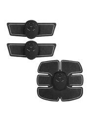 Electric Abdominal And Arm Muscle Trainer Set, 3 Pieces, Black/White