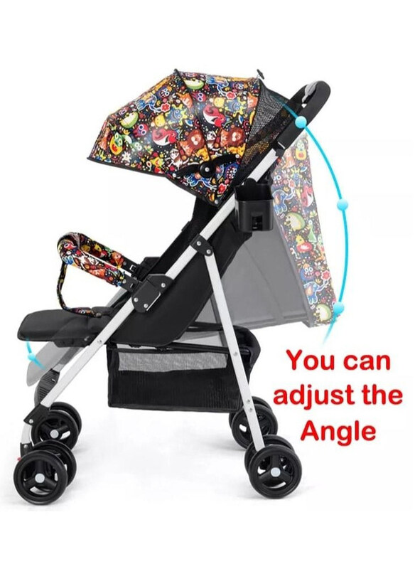 

Generic Lightweight Two Way One Button Portable Folding Baby Carriage Stroller, Multicolour